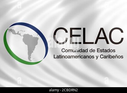 Communauté des États latino-américains et caribéens CELAC flag Banque D'Images