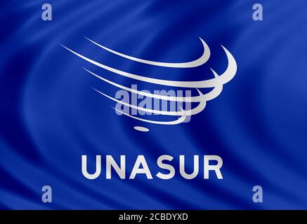 Union des nations de l'Amérique du Sud, l'UNASUR drapeau USAN Banque D'Images