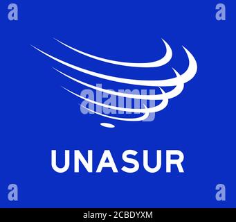 Union des nations de l'Amérique du Sud, l'UNASUR icône logo USAN Banque D'Images