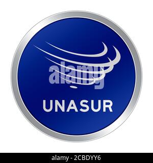 Union des nations de l'Amérique du Sud, l'UNASUR symbole logo USAN Banque D'Images