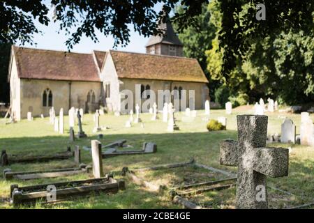 Église All Saints à Houghton, près de Stockbridge dans le Hampshire Banque D'Images