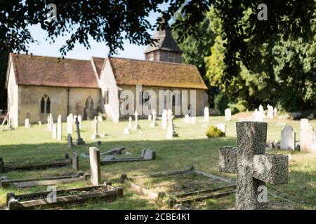 Église All Saints à Houghton, près de Stockbridge dans le Hampshire Banque D'Images