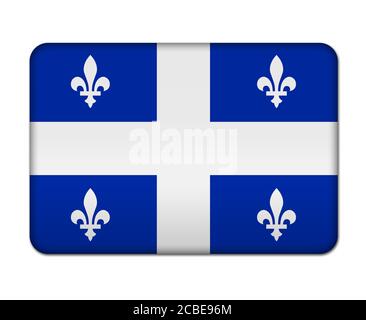 Icône drapeau du Québec Banque D'Images