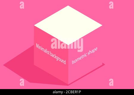 Arrière-plan géométrique abstrait avec un cube isométrique 3d Illustration de Vecteur