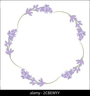 Bouquet de fleurs de lavande parfumées coupées fraîches et simple 2 des icônes réalistes définissent l'illustration vectorielle isolée Illustration de Vecteur