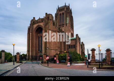 Cathédrale anglicane de Liverpool ou cathédrale du Christ à Liverpool. L'architecte de la cathédrale de Liverpool Giles Gilbert Scott a commencé 1904 terminé 1978. Banque D'Images