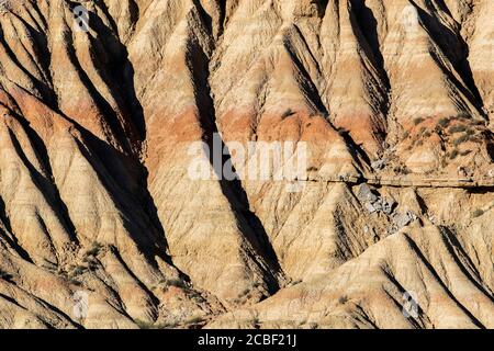 Formations rocheuses, Badlands de Bardenas Reales, Navarre, Espagne