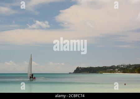 Vue sur la baie de Bulalog. Île Boracay. Visayas de l'Ouest. Philippines Banque D'Images