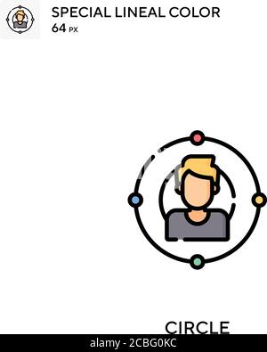 Cercle icône de vecteur simple. Entourez les icônes de votre projet d'entreprise Illustration de Vecteur