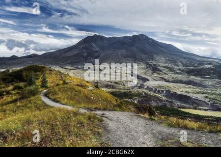 Panorama du volcan du mont Saint Helens Banque D'Images