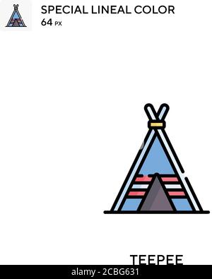 Icône de vecteur simple Teepee. Icônes de teepee pour votre projet d'affaires Illustration de Vecteur