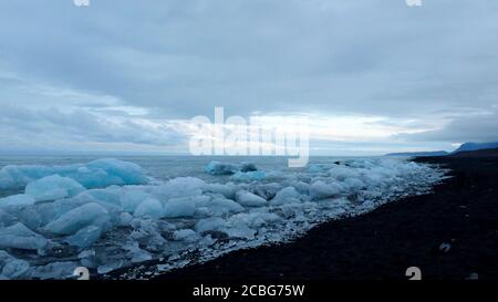 Diamond Beach le long de la côte sud de l'Islande Banque D'Images