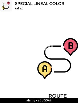 Icône de vecteur simple de routage. Icônes d'itinéraire pour votre projet d'entreprise Illustration de Vecteur