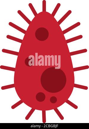 escherichia coli icône de bactéries sur fond blanc, de style plat, illustration vectorielle Illustration de Vecteur