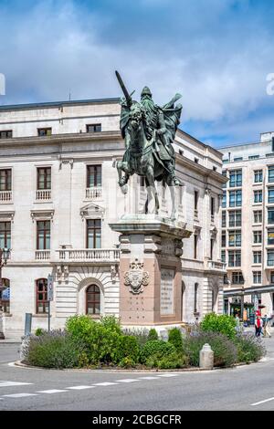 Statue équestre d'El CID, Burgos, Castille et Leon, Espagne Banque D'Images