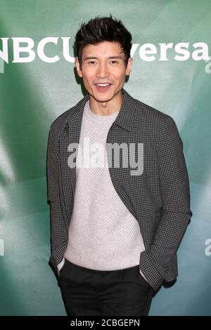 LOS ANGELES - 11 JANVIER : Manny Jacinto lors de la tournée de presse hivernale NBCUniversal à l'hôtel Langham Huntington le 11 janvier 2020 à Pasadena, Californie Banque D'Images