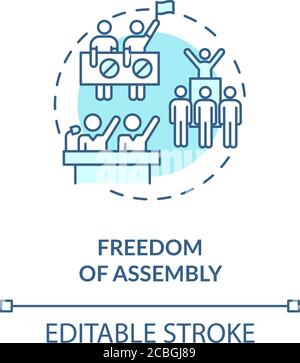 Icône de concept de liberté d'assemblage Illustration de Vecteur