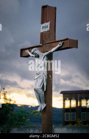 Statue de Jésus Christ sur la croix Banque D'Images