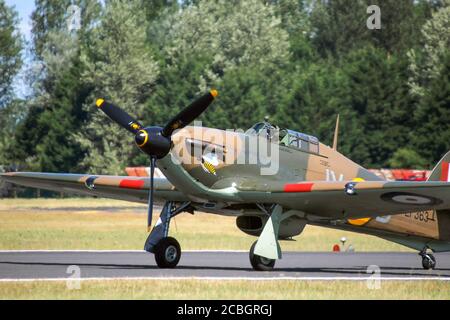 L'ouragan Hawker était un chasseur de la Royal Air Force opérant dans les années 1930 et 1940 Banque D'Images