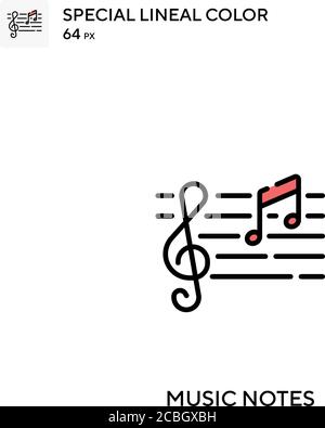 Icône de vecteur de couleur spécial pour les notes musicales. Icônes de notes de musique pour votre projet d'entreprise Illustration de Vecteur