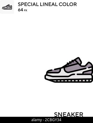 Symbole spécial de couleur de couleur de ligne de sneaker. Des icônes de basket pour votre projet d'entreprise Illustration de Vecteur