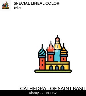 Cathédrale de saint-basilic icône spéciale de vecteur de couleur de lineal. Cathédrale de saint-Basil pour votre projet d'affaires Illustration de Vecteur