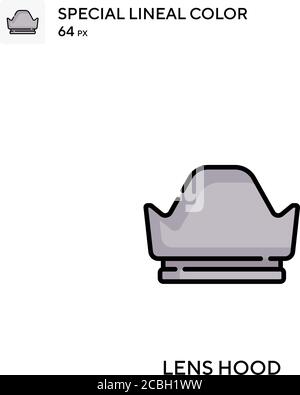 Icône de vecteur de couleur spécial de la cagoule d'objectif. Icônes de pare-soleil pour votre projet d'entreprise Illustration de Vecteur