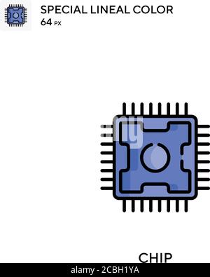 Icône de vecteur de couleur spécial de la puce. Icônes de puce pour votre projet d'entreprise Illustration de Vecteur