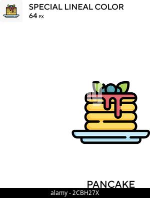 Icône de vecteur de couleur spécial de ligne de crêpe. Des icônes de crêpes pour votre projet d'entreprise Illustration de Vecteur