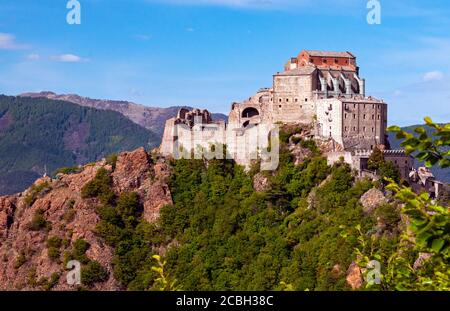 Sacra di San Michele, Piémont, Italie Banque D'Images