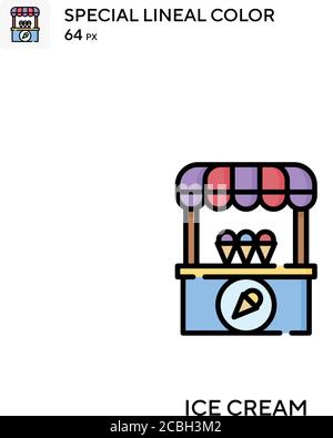 Icône de vecteur de couleur spécial de la glace à la crème glacée. Icônes de glace pour votre projet d'entreprise Illustration de Vecteur