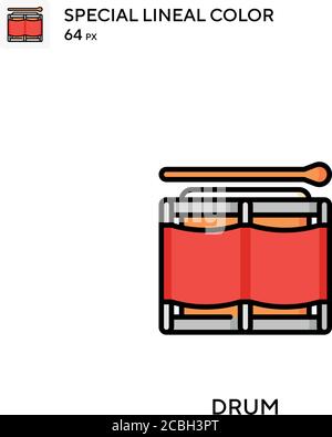 Icône de vecteur de couleur spécial du tambour. Icônes de batterie pour votre projet d'entreprise Illustration de Vecteur
