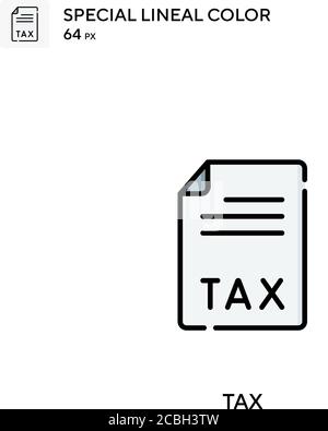 Icône de vecteur de couleur spécial de ligne de taxe. Icônes de taxe pour votre projet d'entreprise Illustration de Vecteur