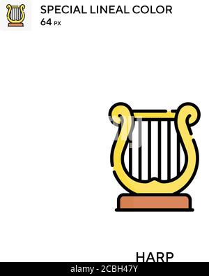 Icône de vecteur de couleur spécial HARP. Icônes de harpe pour votre projet d'entreprise Illustration de Vecteur