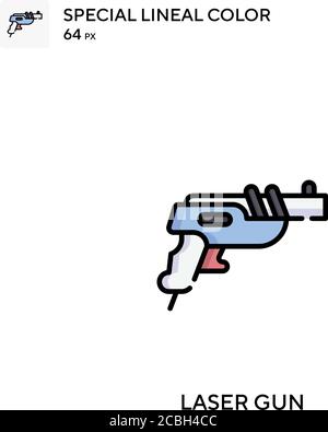 Icône de vecteur de couleur spécial de ligne du pistolet laser. Icônes de pistolet laser pour votre projet d'entreprise Illustration de Vecteur