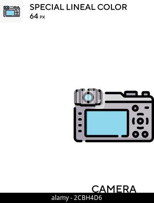 Icône de vecteur de couleur spécial de l'appareil photo. Icônes de caméra pour votre projet d'entreprise Illustration de Vecteur