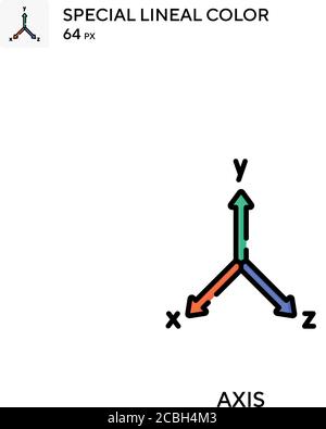 Icône de vecteur de couleur de ligne spécial de l'axe. Icônes d'axe pour votre projet d'entreprise Illustration de Vecteur