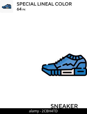 Symbole spécial de couleur de couleur de ligne de sneaker. Des icônes de basket pour votre projet d'entreprise Illustration de Vecteur