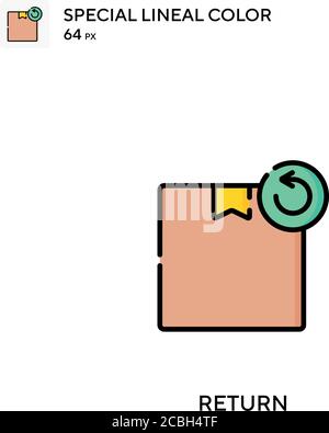 Icône de vecteur de couleur de ligne de retour spécial. Renvoyer des icônes pour votre projet d'entreprise Illustration de Vecteur