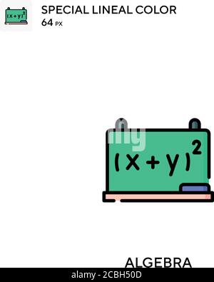 Icône de vecteur de couleur de ligne spécial algébrique. Icônes algébriques pour votre projet d'entreprise Illustration de Vecteur