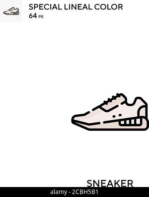 Symbole spécial de couleur de couleur de ligne de sneaker. Des icônes de basket pour votre projet d'entreprise Illustration de Vecteur