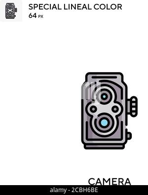 Icône de vecteur de couleur spécial de l'appareil photo. Icônes de caméra pour votre projet d'entreprise Illustration de Vecteur