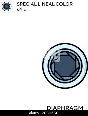 Icône de vecteur de couleur spécial du diaphragme. Icônes de diaphragme pour votre projet d'entreprise Illustration de Vecteur