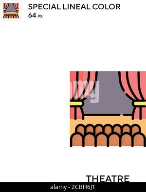 Icône vectorielle de couleur spéciale Theatre. Des icônes de théâtre pour votre projet d'entreprise Illustration de Vecteur