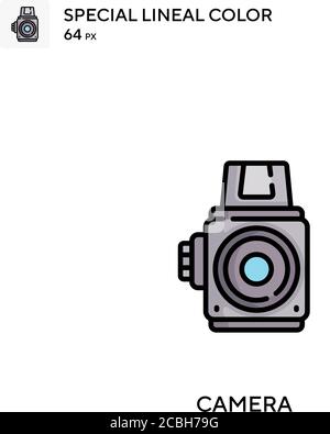 Icône de vecteur de couleur spécial de l'appareil photo. Icônes de caméra pour votre projet d'entreprise Illustration de Vecteur