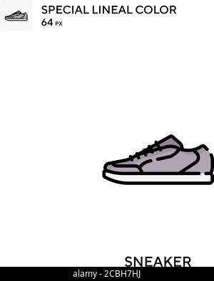 Symbole spécial de couleur de couleur de ligne de sneaker. Des icônes de basket pour votre projet d'entreprise Illustration de Vecteur