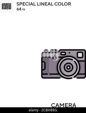 Icône de vecteur de couleur spécial de l'appareil photo. Icônes de caméra pour votre projet d'entreprise Illustration de Vecteur