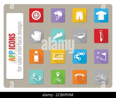 Location icon set Illustration de Vecteur