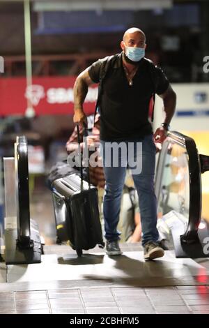 Washington, DC, États-Unis. 13 août 2020. Les membres des ressortissants de Washington de la Major League Baseball arrivent à Union Station à Washington, DC le 13 août 2020. Crédit : Mpi34/Media Punch/Alamy Live News Banque D'Images