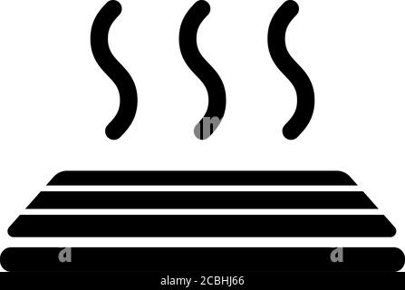 Chauffage au sol / appareils ménagers , illusration d'icône de vecteur de mobilier Illustration de Vecteur